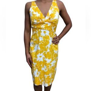 DONNA RICCO Dress Yellow White Floral Size 12